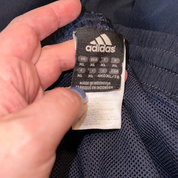 Men’s Navy with white stripes XL Adidas running pants - Picture 5 of 11